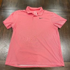 Nike Dri-Fit Golf Polo | Standard Fit | Size L Red